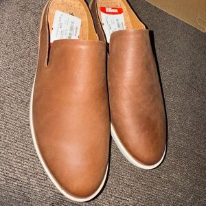 Kork-Ease Brown Leather Mules
